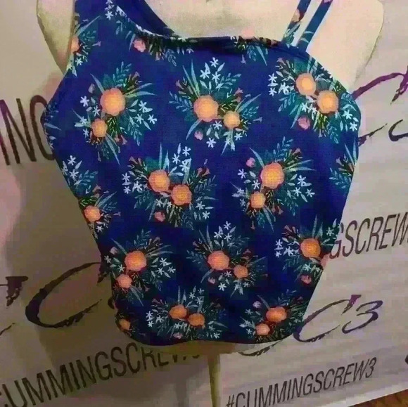 Cat and Jack girls bathing suit top tankini top size extra large 14-16 new w tag - Picture 2 of 5